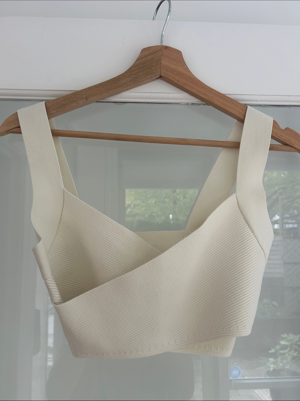 Sculpt Knit Greek Tank Top - Light Birch S